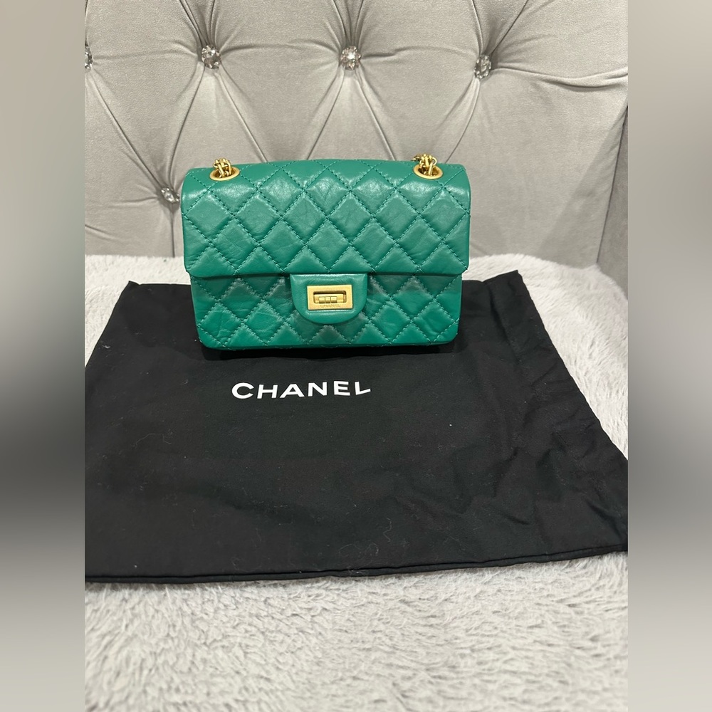 Chanel mini reissue glazed calf